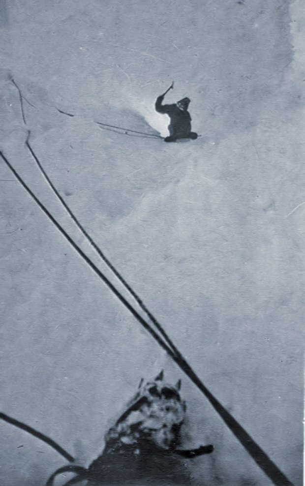 sul fungo di ghiaccio, pochi metri sotto la vetta