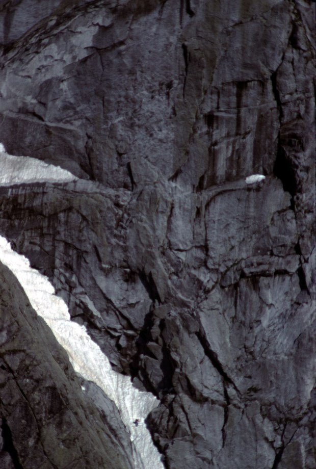 Stefano de Bendetti in discesa lungo la rampa centrale della via Borghese l'8 luglio 1984